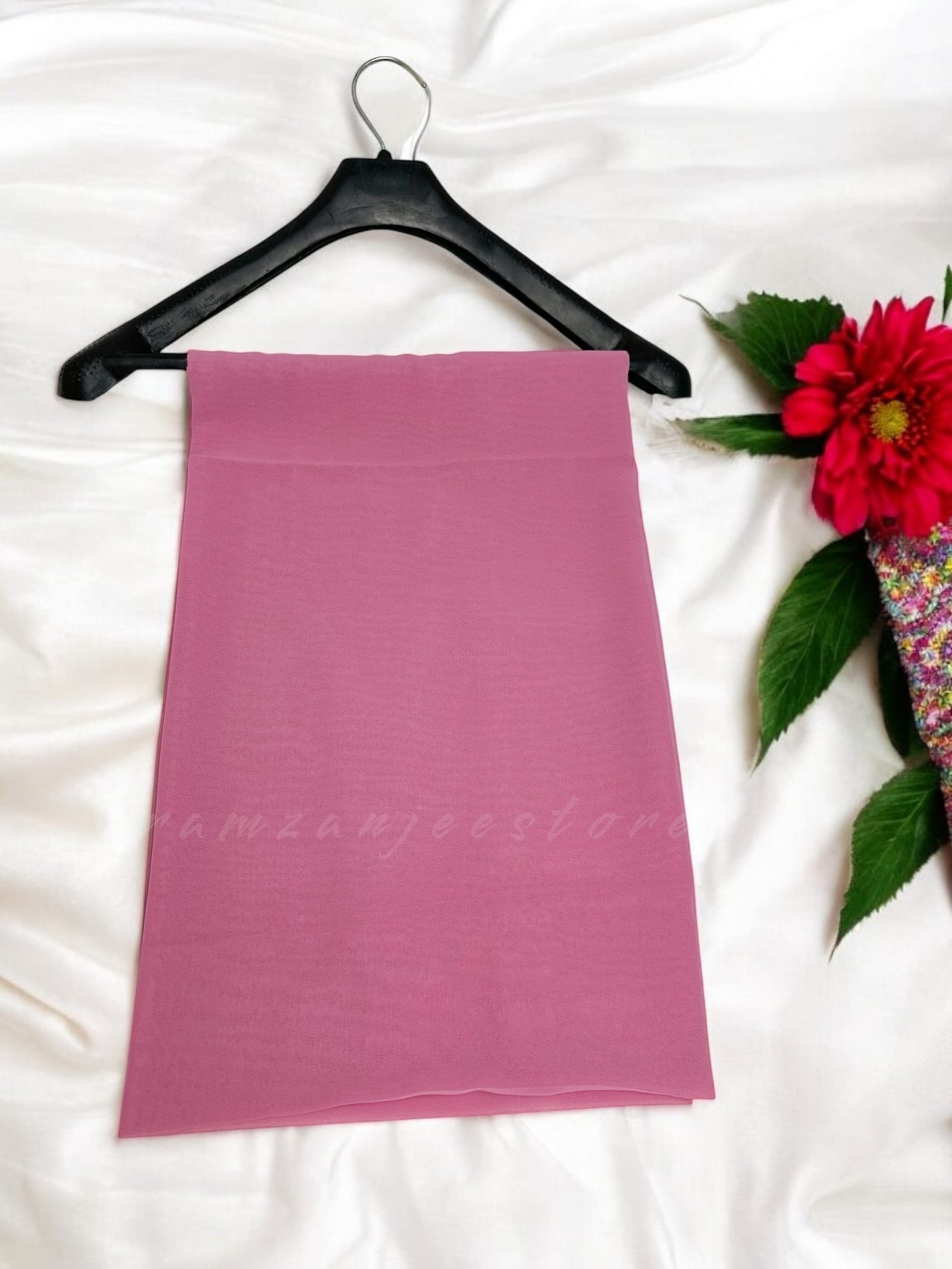 "Elegant lightweight Georgette Hijab in soft pastel shades"