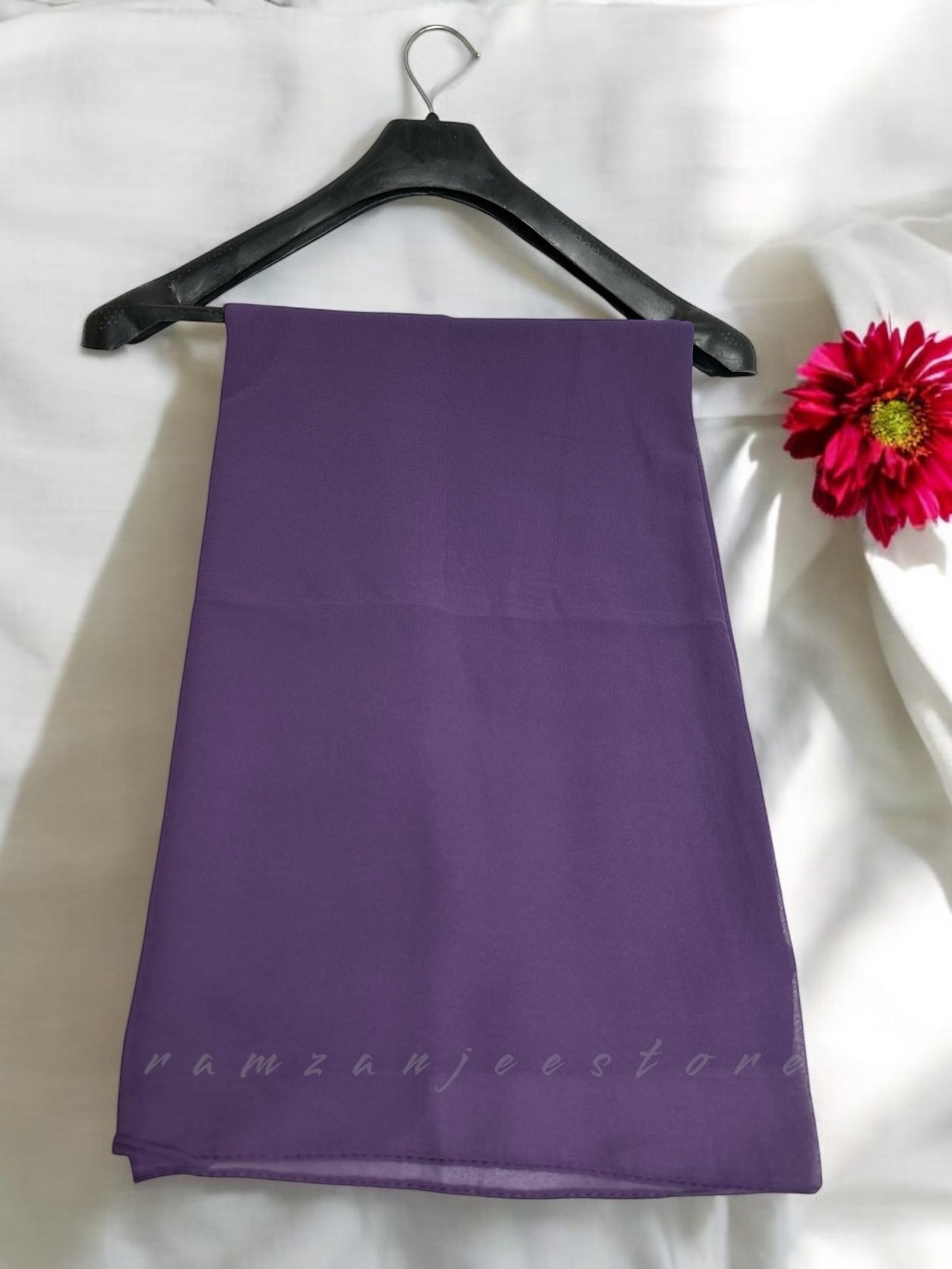 "Elegant lightweight Georgette Hijab in soft pastel shades"