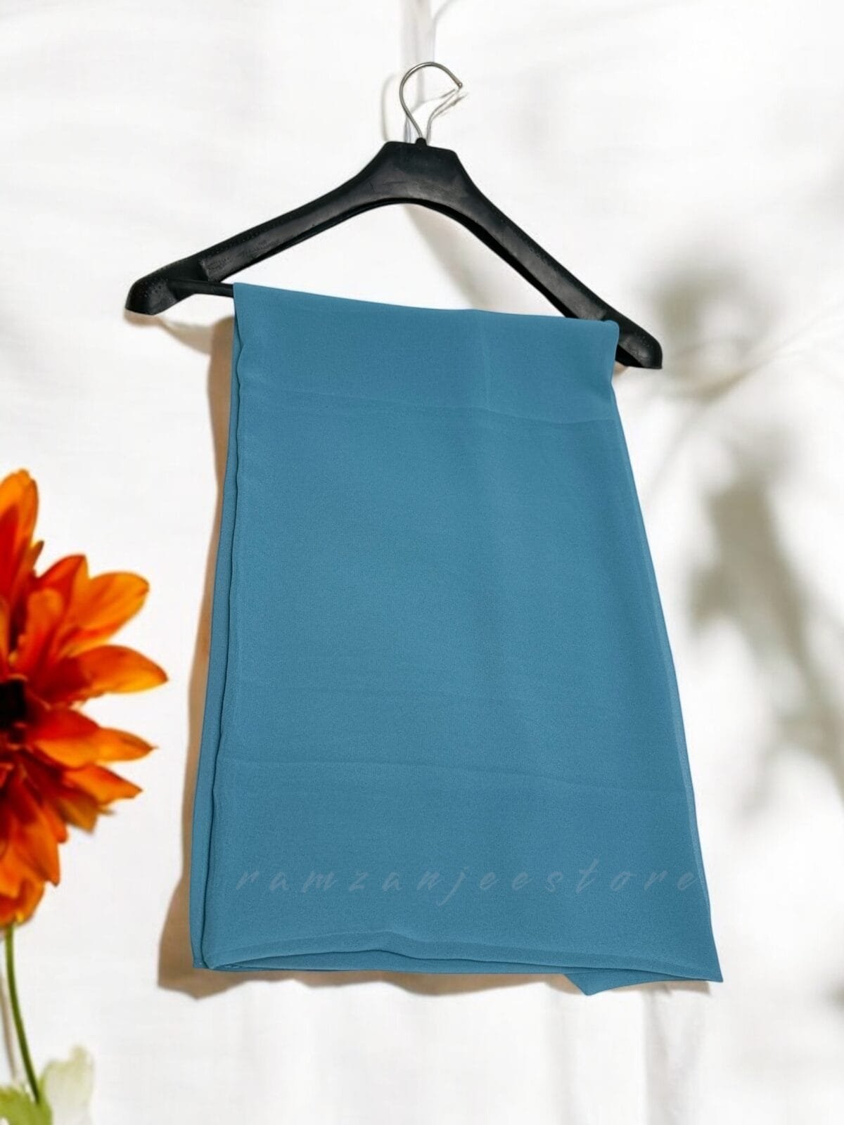 "Elegant lightweight Georgette Hijab in soft pastel shades"