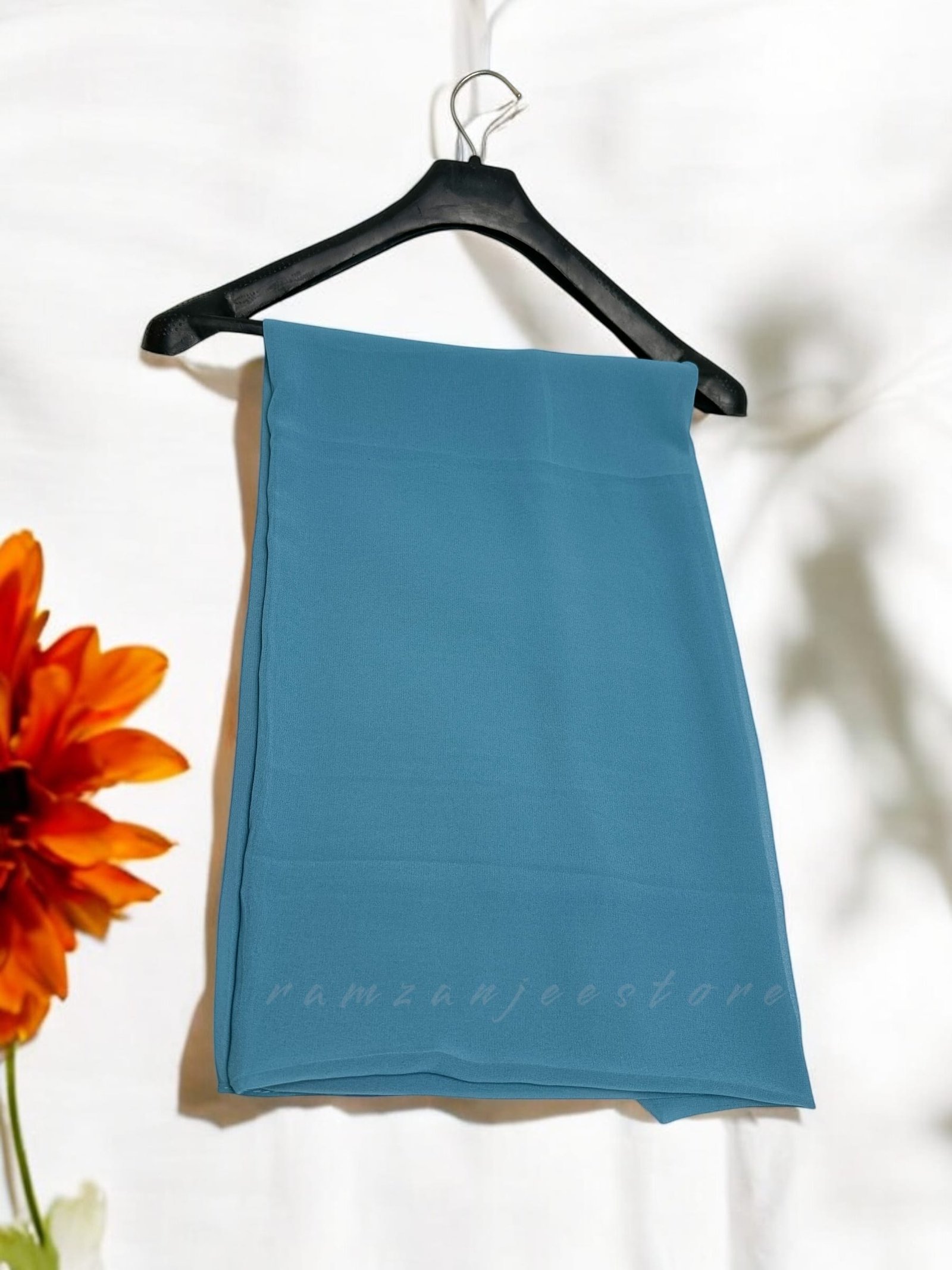 "Elegant lightweight Georgette Hijab in soft pastel shades"