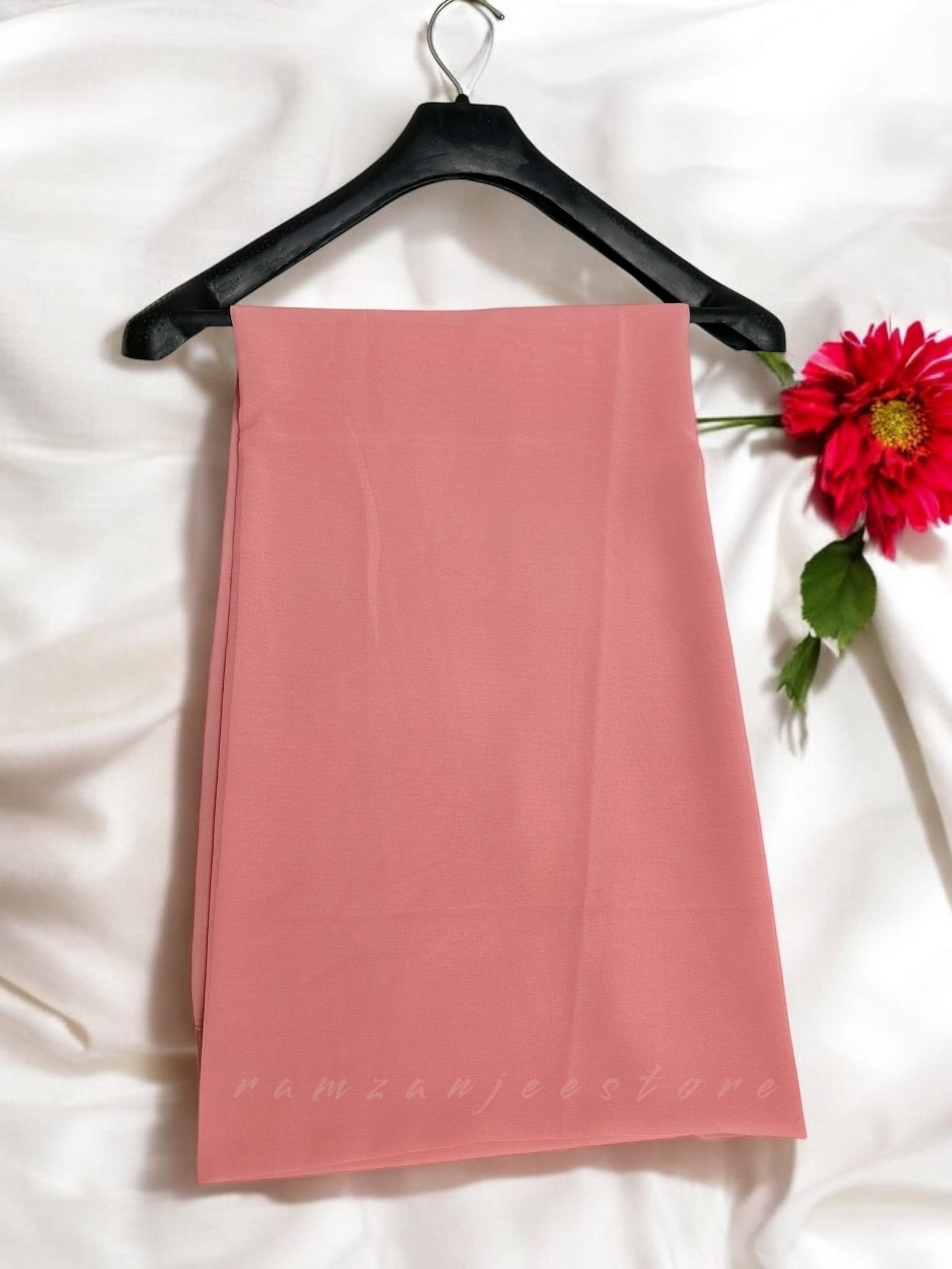 "Elegant lightweight Georgette Hijab in soft pastel shades"