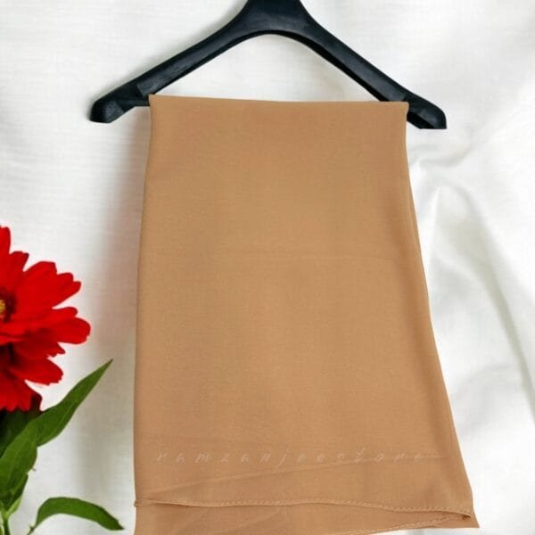 "Elegant lightweight Georgette Hijab in soft pastel shades"