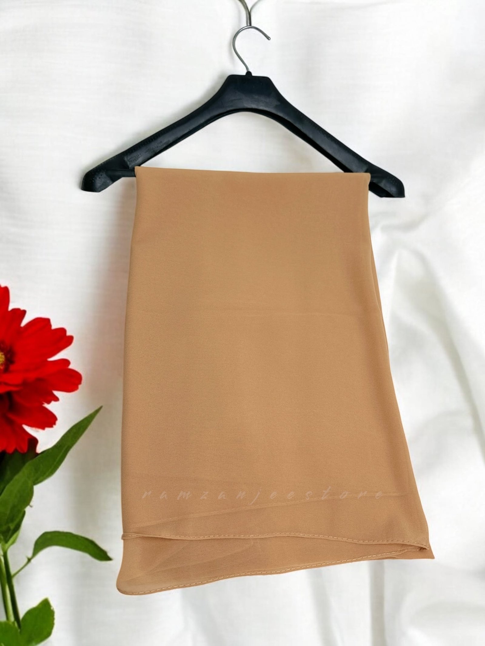 "Elegant lightweight Georgette Hijab in soft pastel shades"