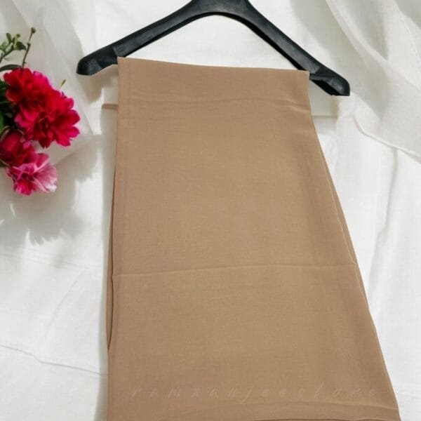 "Elegant lightweight Georgette Hijab in soft pastel shades"