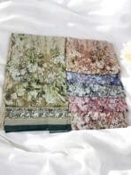 "Georgette printed hijab with vibrant patterns, lightweight and elegant."